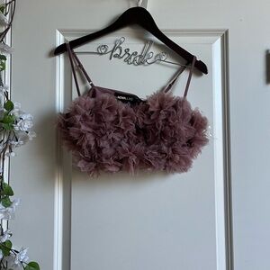 Floral Mauve Crop Top